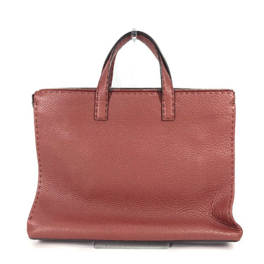 FENDI Business bag leather Brown Handbag Celeria mens Used Authentic